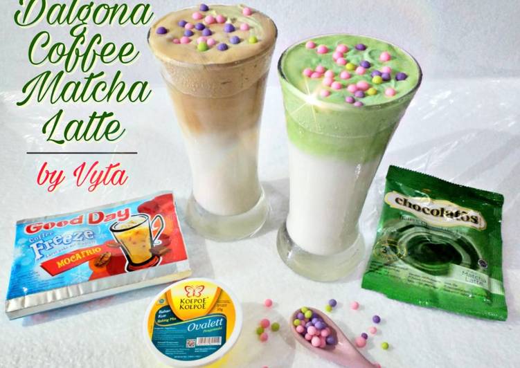 Dalgona Coffee Matcha Latte