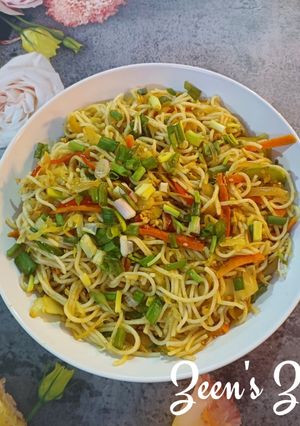 A picture of Hong Kong Veg Noodles - Crisp and Flavourful.