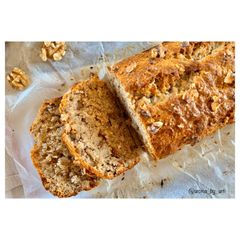 A picture of Low-fat vegan banana bread.
