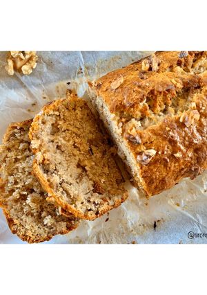A picture of Low-fat vegan banana bread.