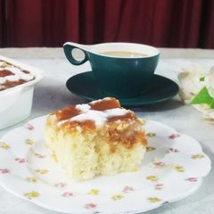 A picture of Milk Cake Turkish Style /Tres Leches Cake.