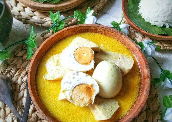 How to Make Yummy Gulai Tahu dan Telur Asin