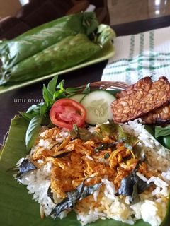 Foto resep Nasi Bakar ayam suwir kemangi