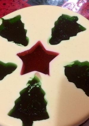 Una foto de Gelatina navideña