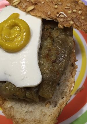 Una foto de Hamburguesa de berenjena