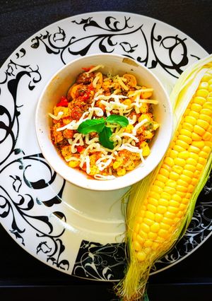 A picture of Cheese corn peanut salad.