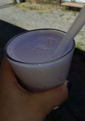 Una foto de Batido de Yogur de frutilla
