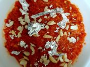 A picture of gajar halwa with khoya