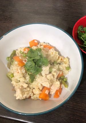 A picture of Chicken & Spring Veg Risotto.