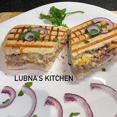 Tuna Cheese Melt Panini: A picture of Tuna Cheese Melt Panini:.