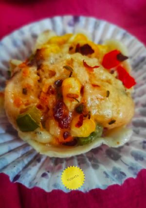 A picture of Eggless Pizza Muffins.