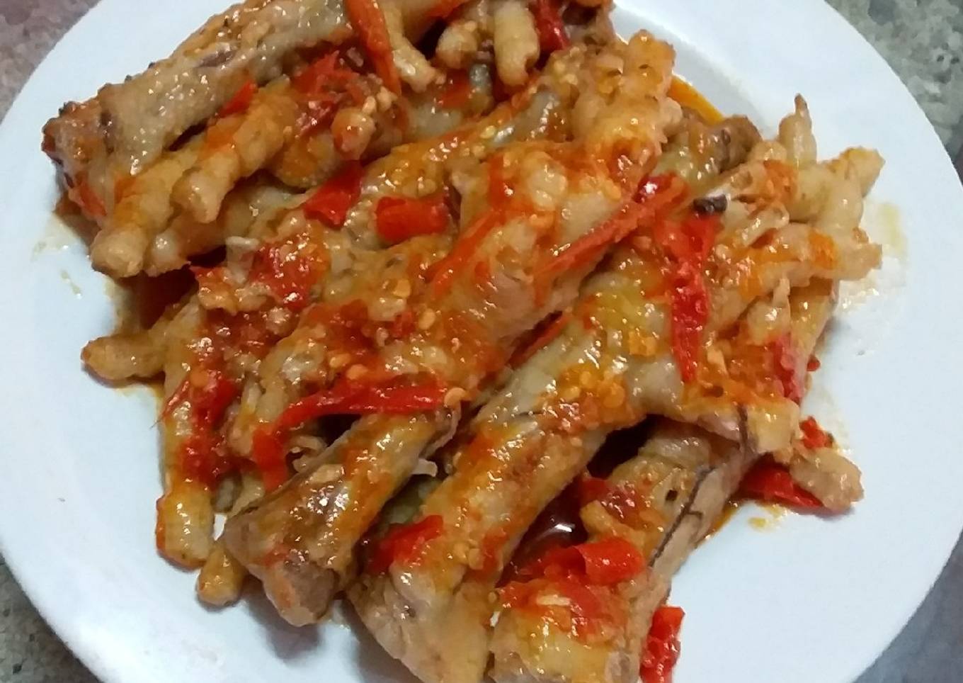 Balado ceker empuk super pedas