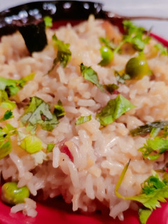 A picture of Goan veg pulav (aroz).
