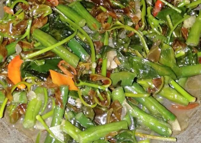 Yuk intip, Resep bikin Tumis daun melinjo atau godong soo bahan seadanya pedas manis yang spesial