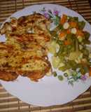 Pollo a la plancha con verduras