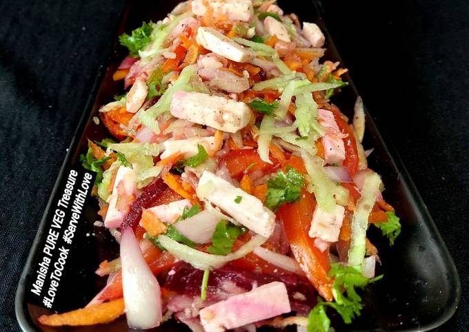 Mix Veg Paneer Salad Recipe by Manisha Sampat - Cookpad