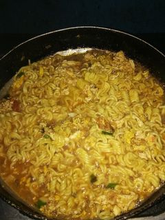 Foto resep Mie nyemek rendang