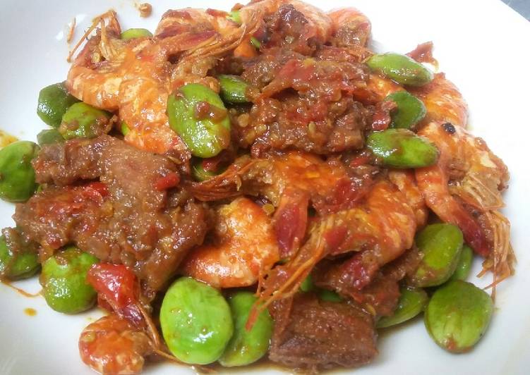 Langkah Mudah untuk Menyiapkan Sambel udang pete, Enak