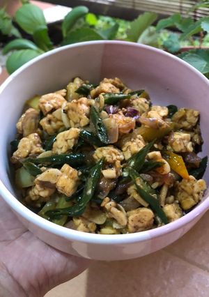 Foto resep Oseng Tempe Cabe Ijo with Black Pepper Sauce #dapurwiwin 👩🏻‍🍳