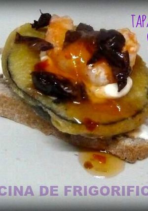 Foto principal de Tapa de berenjena y langostino