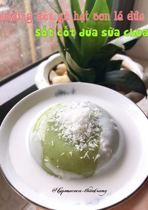 Hình của món Pudding đậu gà hạt sen lá nếp sốt cốt dừa sữa chua.