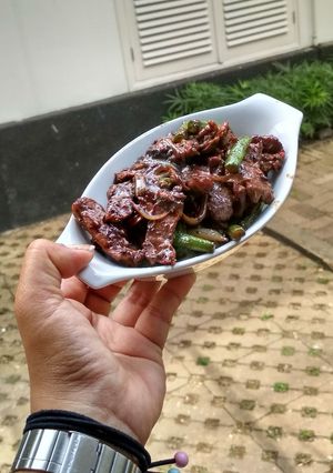 Foto resep Sirloin slice with mushroom sauce