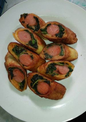 Foto resep Roti gulung bayam sosis