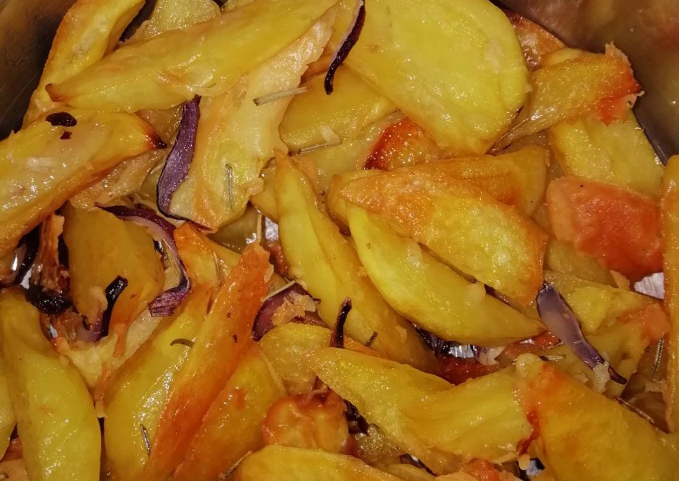 Baked Rosemary potatoe wedges and cheese #themechallenge