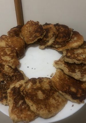 Una foto de Hotcakes GLUTEN FREE de manzana y coco