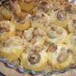 Medallones de polenta con champiñones al Emmental