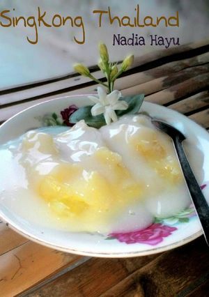 Foto resep Singkong Thailand a.k.a Singkong Vla Santan a.k.a Kluwo (Bahasa Jawa)