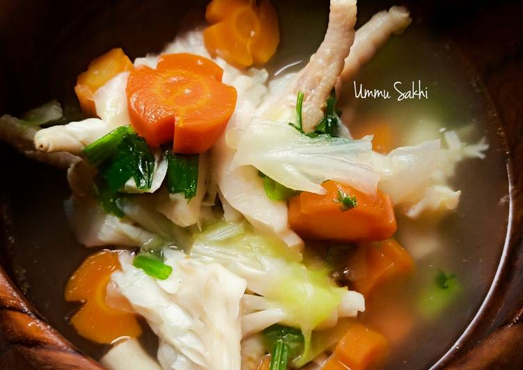 Bumbu Sop ceker jamur tiram (simple) | Cara Membuat Sop ceker jamur tiram (simple) Yang Lezat Sekali
