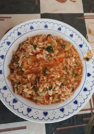 Una foto de Arroz con mejillones (a mi manera)