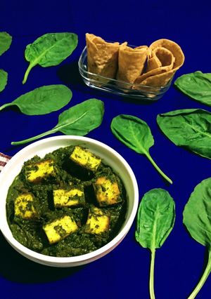 A picture of Palak Paneer.