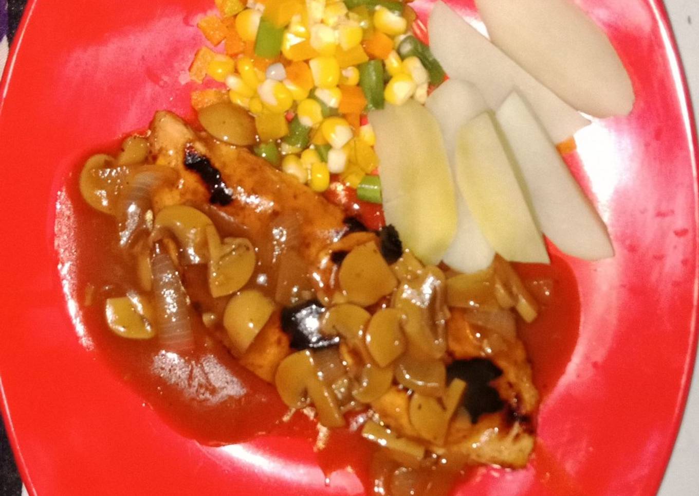 Steak Ayam Mushroom (Teflon)