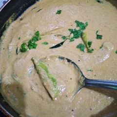A picture of Hyderabadi Mirchi ka khatta Salan.