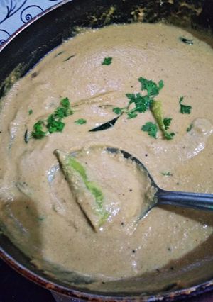 A picture of Hyderabadi Mirchi ka khatta Salan.