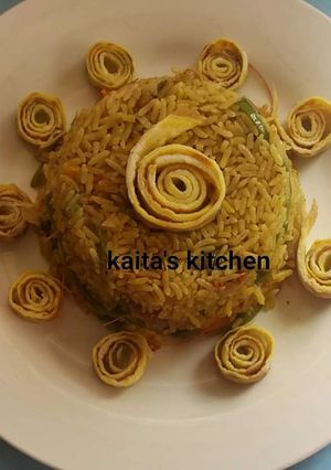 A picture of Egg fried rice.