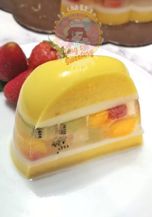 Foto resep Puding Kaca Buah Mangga