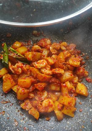 Foto resep Balado udang kentang