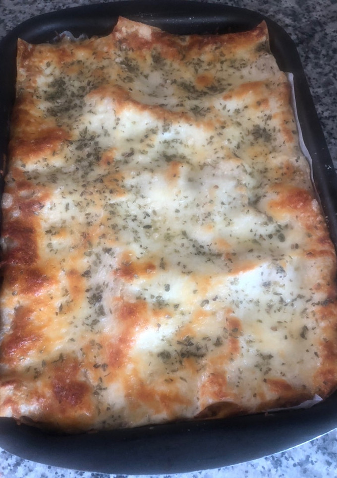 Una foto de Lasaña con carne picada de magra de cerdo