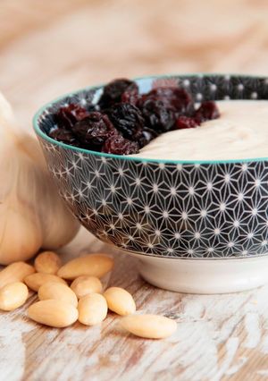 Una foto de Ajoblanco cordobés. Sopa fría de almendras