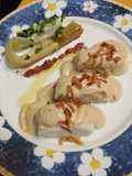 Merluza al vapor con crema de calçots. Receta 5*