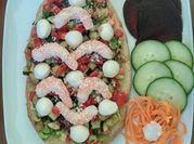 Una foto de bruschetta morron