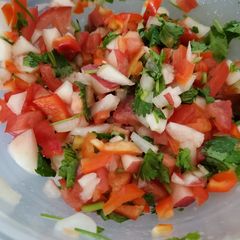 A picture of White nectarine salsa.