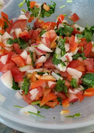 A picture of White nectarine salsa.