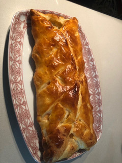Una foto de Hojaldre de salmón y Queso Gorgonzola