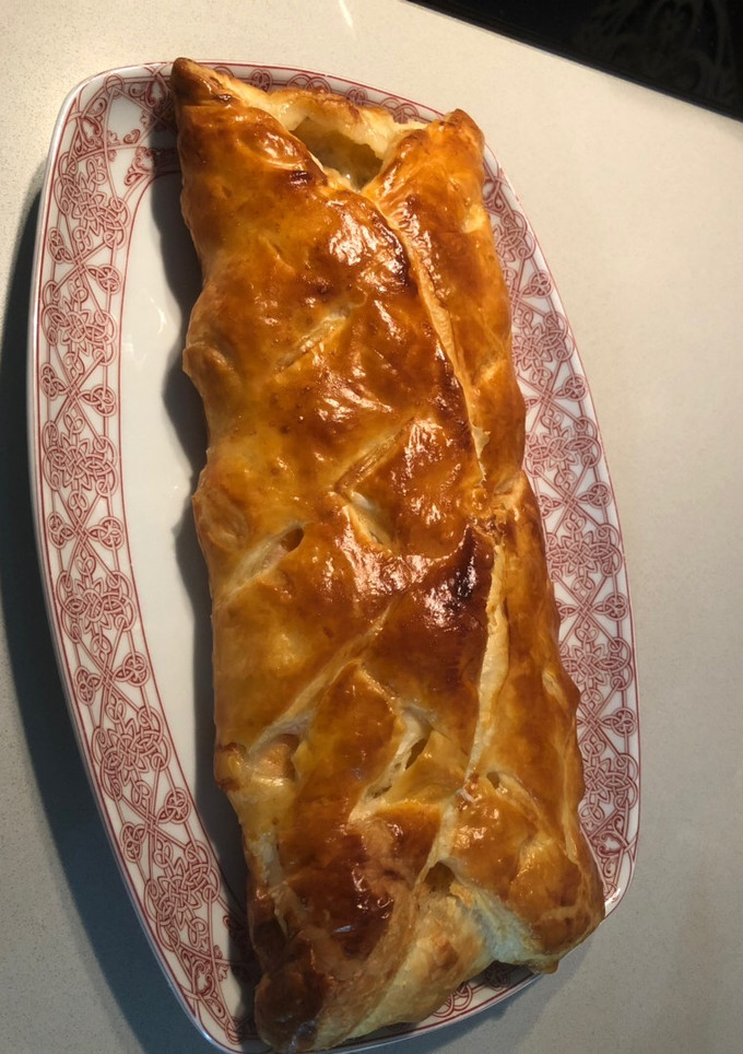 Una foto de Hojaldre de salmón y Queso Gorgonzola