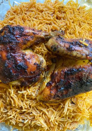 صورة لوصفة أسهل وألذ كبسة دجاج