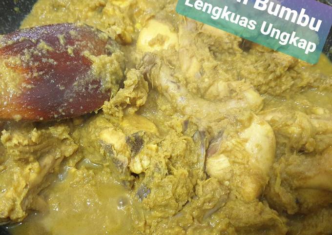 Menu 98. Ayam Bumbu Lengkuas Ungkap yang Lezat Menggugah Selera